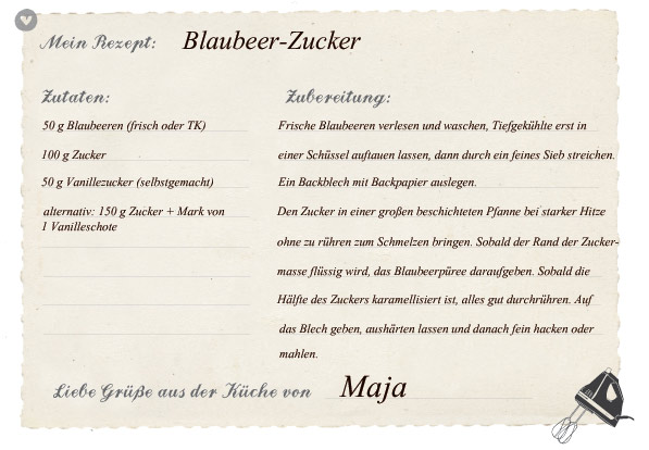 Post aus meiner Küche (PAMK) Very Berry Rezept für Blaubeer-Zucker