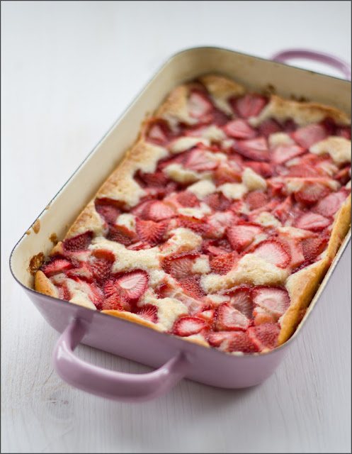 Rezept für blitzschnellen Erdbeerkuchen Rezept für blitzschnellen Erdbeerkuchen