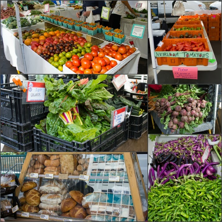 Union Square, Farmers Market, Markt, Heirloom Tomatoes, Swiss Chard, Beets, Brot, Gemüse, Obst, Manhattan, New York, USA