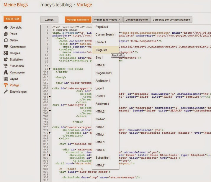 Tutorial: Externe Blogroll bei Blogspot anlegen | Blogroll auf einer externen Seite anlegen