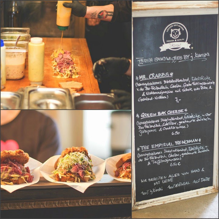 Street Food Festival in Köln bei Jack in the Box im März 2015 köstliche Sandwiches von J. Kinski aus Thüringen: Bio-Rindfleisch, hausgebackenes Dinkelvollkornbrot