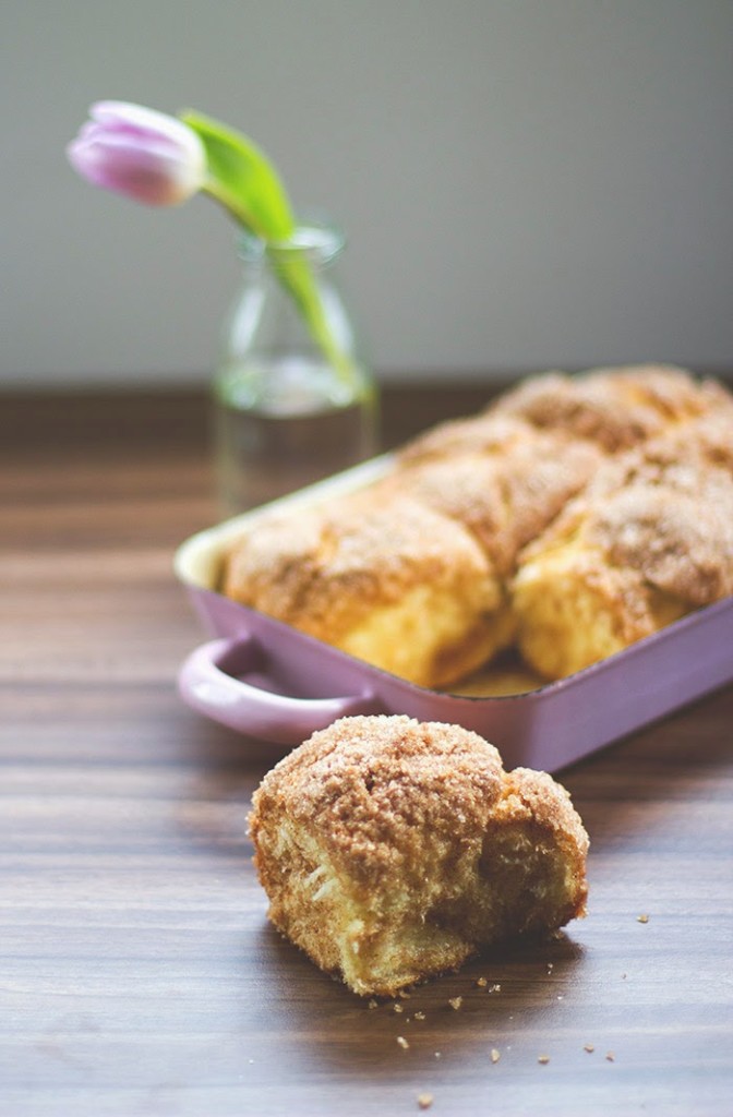 Rezept für knusprige Zimtbuchteln (lockeres Hefegbäck mit knackiger Zimtkruste) locker-leichtes Hefegebäck mit knuspriger Zucker-Zimt-Kruste