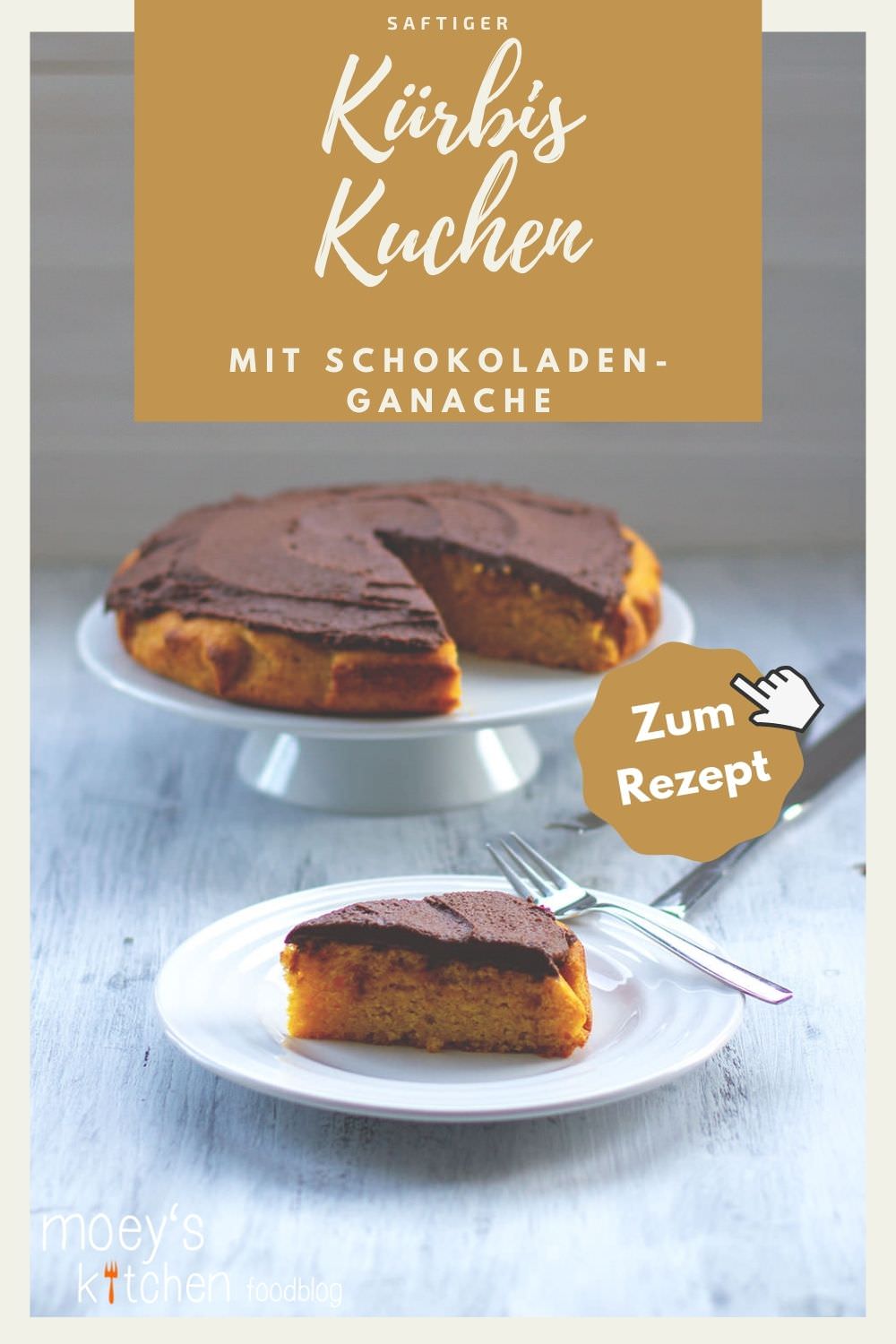Rezept für saftigen Kürbiskuchen mit cremiger Schokoladen-Ganache | Butternut-Kuchen mit rohem Kürbis und Schoko – der perfekte Kuchen für den Herbst | moeyskitchen.com #kürbiskuchen #kürbis #butternut #kuchen #rezept #herbst #foodblog #kuchenbacken #herbstrezept #kürbisrezepte #schokoladenganache #schokolade