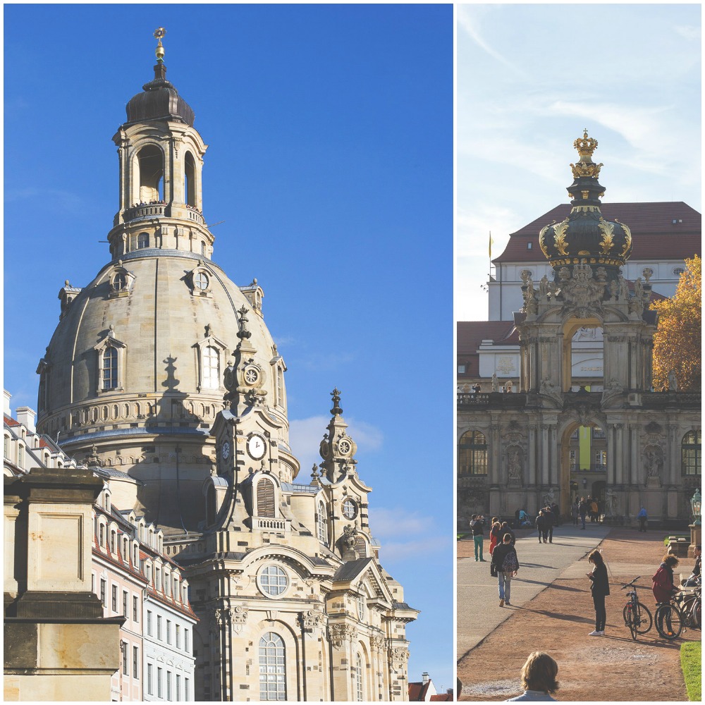 Touriprogramm: Die Dresdner Frauenkirche und der Park vom Dresdner Zwinger