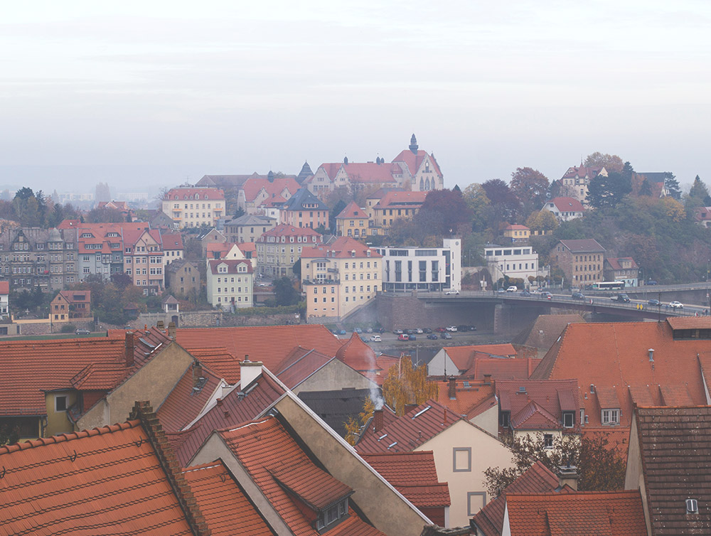 Blick auf Meißen, von der Burg aus