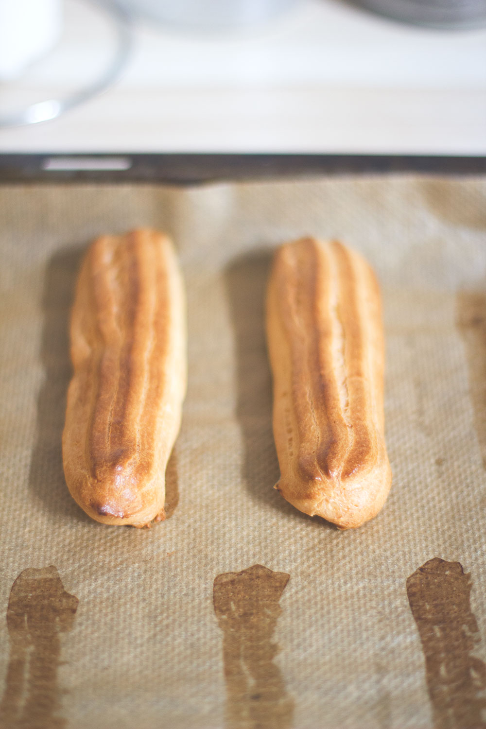 Rezept für Brandteig aus dem Thermomix und Eclairs mit Erdbeeren und Mascarpone-Sahne