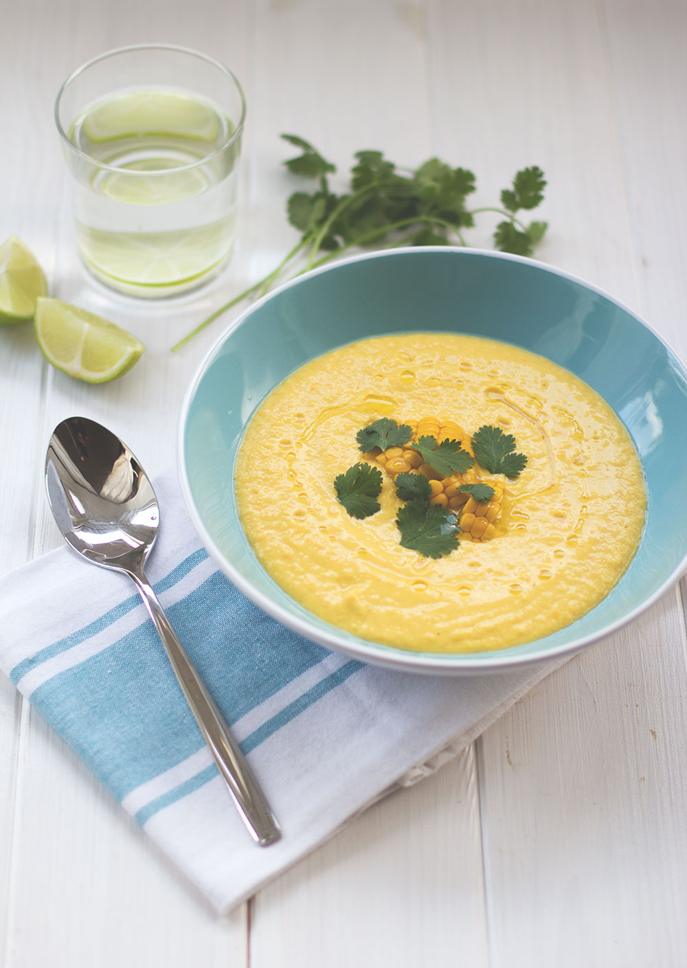 Mais-Paprika-Gazpacho als kalte Suppe aus dem Thermomix