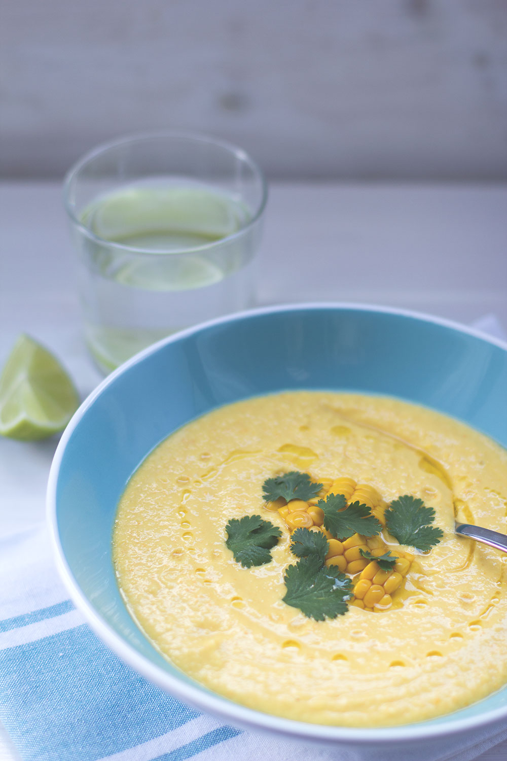 Mais-Paprika-Gazpacho als kalte Suppe aus dem Thermomix