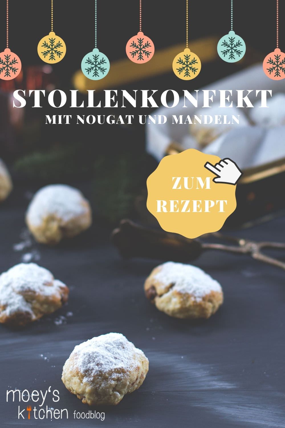 Rezept für blitzschnelles Nougat-Stollenkonfekt mit gehackten Mandeln zu Weihnachten | moeyskitchen.com #stollen #stollenkonfekt #nougat #nougatstollen #weihnachtsplätzchen #weihnachtskekse #plätzchenbacken #weihnachtsbäckerei #advent #weihnachten #foodblog #foodblogger #rezept #rezepte