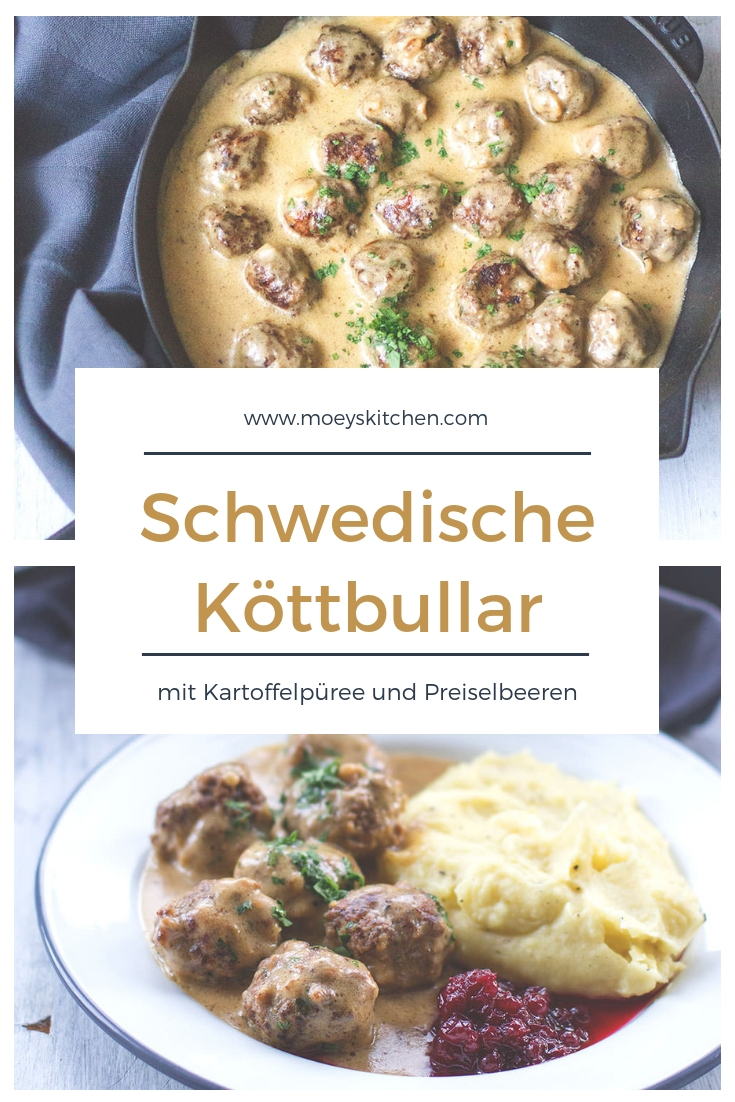 Rezept für leckere schwedische Köttbullar (Hackbällchen) | moeyskitchen.com #köttbullar #rezept #meatballs #hackbällchen