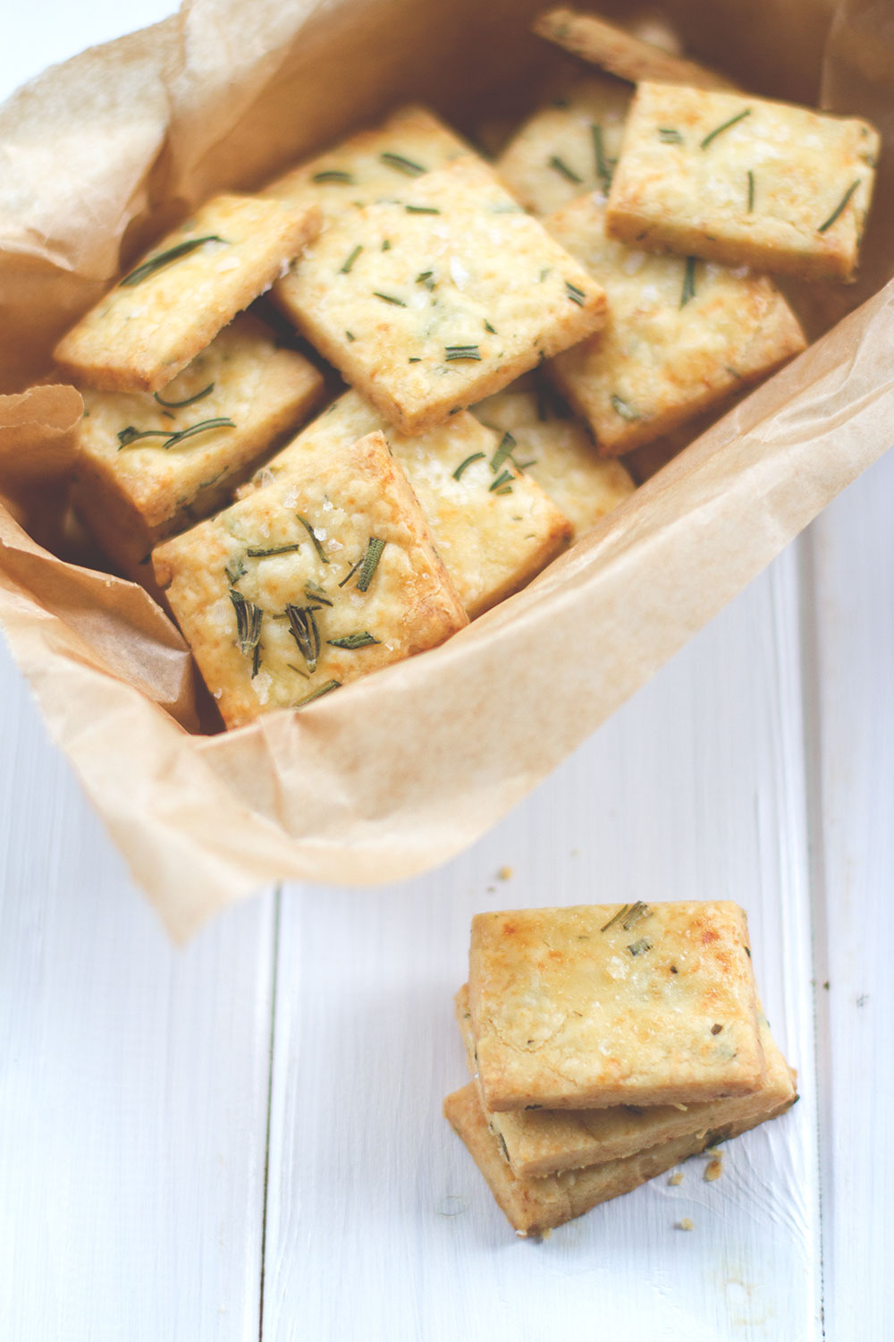 Rezept für herzhaftes Shortbread mit Cheddar und Rosmarin