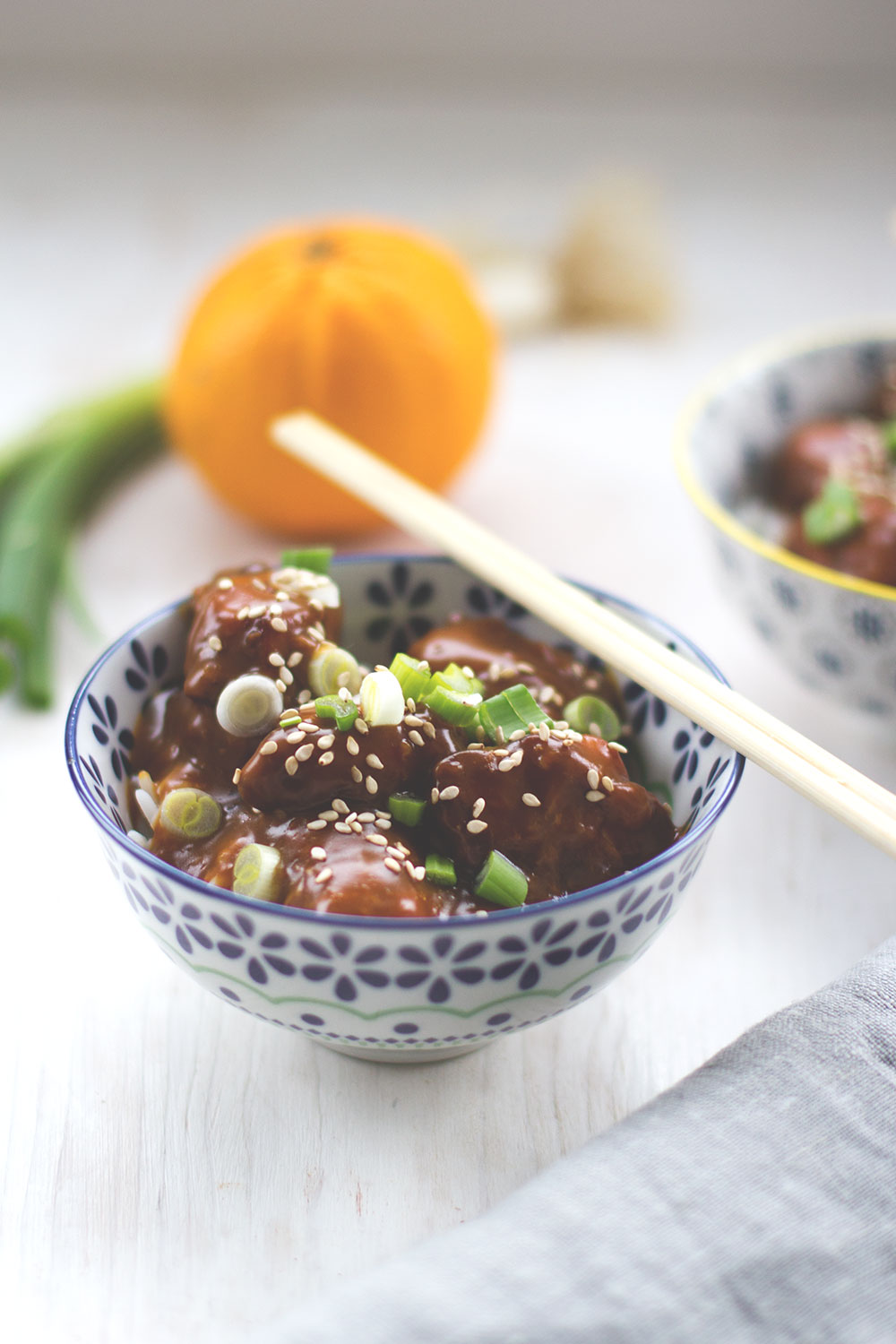 Rezept für Orange Chicken - Hähnchenbrustfilet mit Orangensauce - als schnelle Feierabendküche