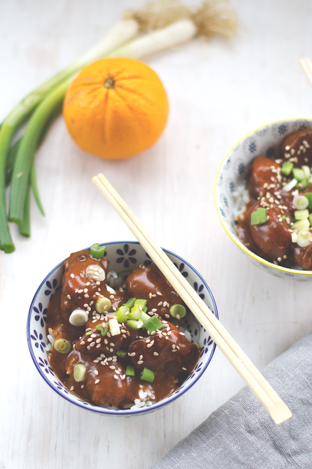 Rezept für Orange Chicken - Hähnchenbrustfilet mit Orangensauce - als schnelle Feierabendküche