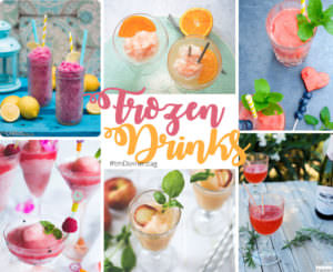 Collage zum Thermomix-Donnerstag Thema Frozen Drinks - Frozen Bellini oder Bellini Frozecco