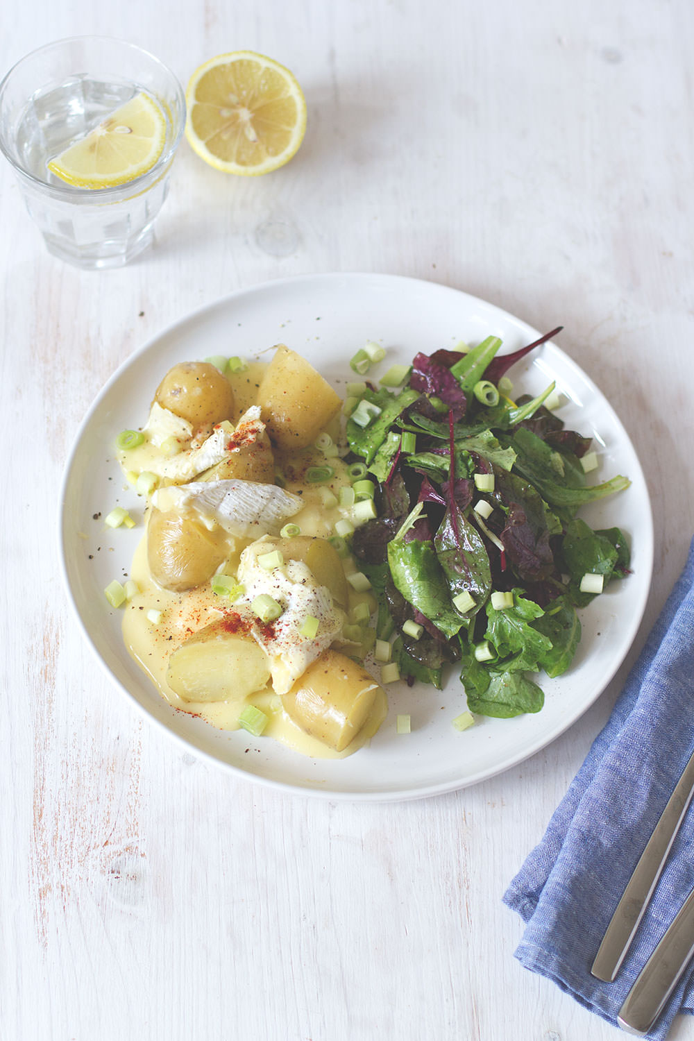 Rezept für neue Kartoffeln mit gebackenem Camembert | moeyskitchen.com