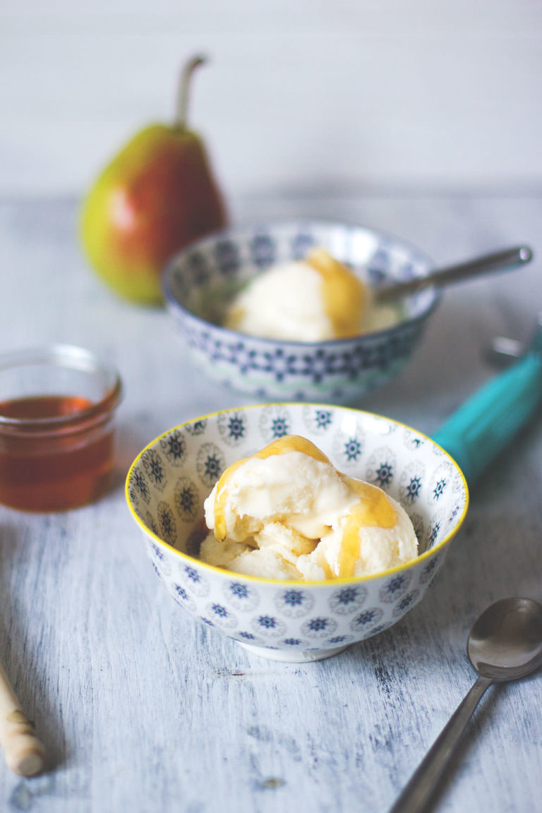 Birnen-Ricotta-Eis mit Honig - moey&amp;#39;s kitchen foodblog