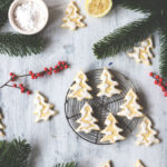 Rezept für Butterschmalz-Zitronen-Tannenbäumchen: einfache Ausstech-Plätzchen für Weihnachten | moeyskitchen.com