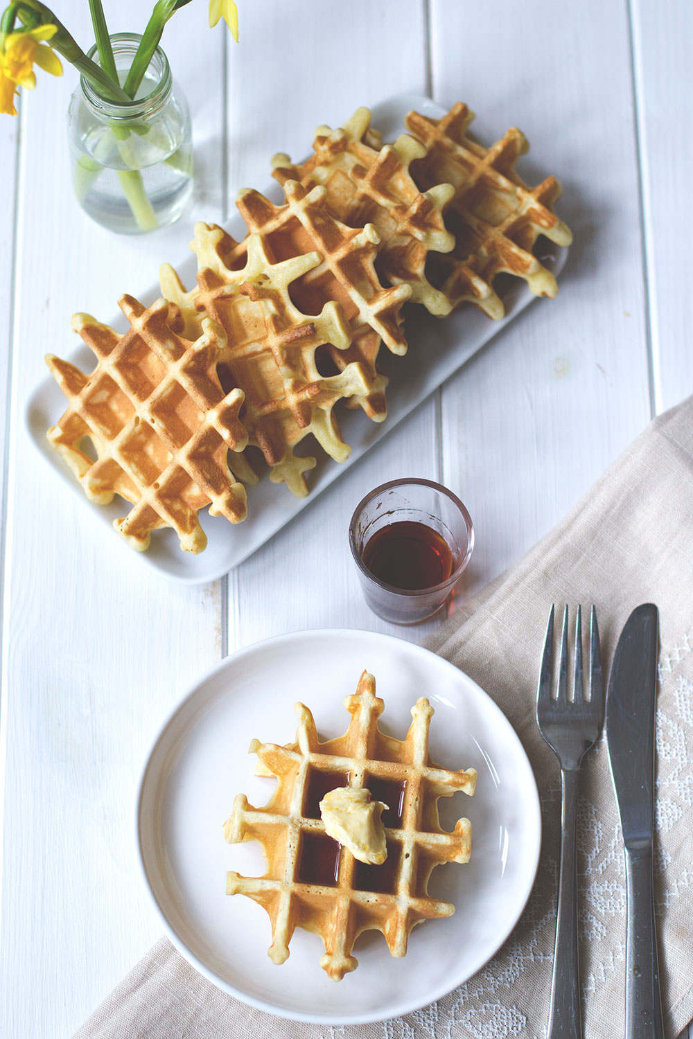 Pancake Waffeln zum Sonntagsfrühstück