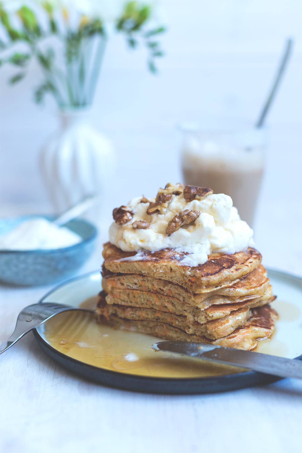 The Sunday Breakfast Club Carrot Cake Pancakes moey s
