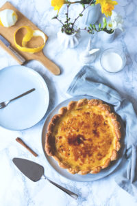 Rezept für Pastel de Nata Tarte (Pastéis de Nata) | Foodblogger-Osterbrunch | moeyskitchen.com