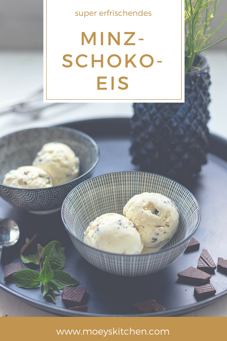 Minz-Schoko-Eis mit frischer Minze und Schokostückchen - moey&amp;#39;s kitchen ...