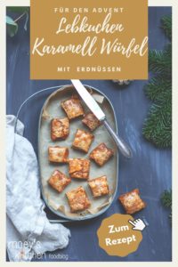 Rezept für Lebkuchen-Karamell-Würfel mit gerösteten Erdnüssen nach Donna Hay | Weihnachtliches Backen für den Plätzchenteller | moeyskitchen.com #weihnachtsplätzchen #lebkuchen #karamell #foodblog #rezepte #blogger #weihnachten #advent #keksebacken #weihnachtsbäckerei #cookies #bars