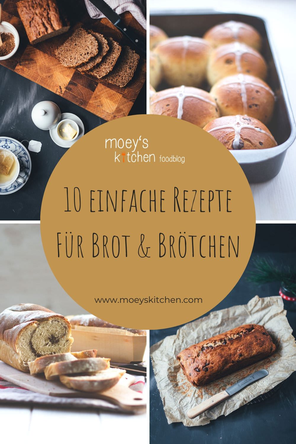 10 einfache Rezepte für Brot und Brötchen | Soda-Bread über Weißbrot, Bananenbrot und Kartoffelbrötchen bis hin zu Life Changing Bread und Schokobrötchen | moeyskitchen.com #rezepte #foodblogger #brot #brötchen #backen #brotbacken #sodabread #weissbrot #bananenbrot #honigkuchen