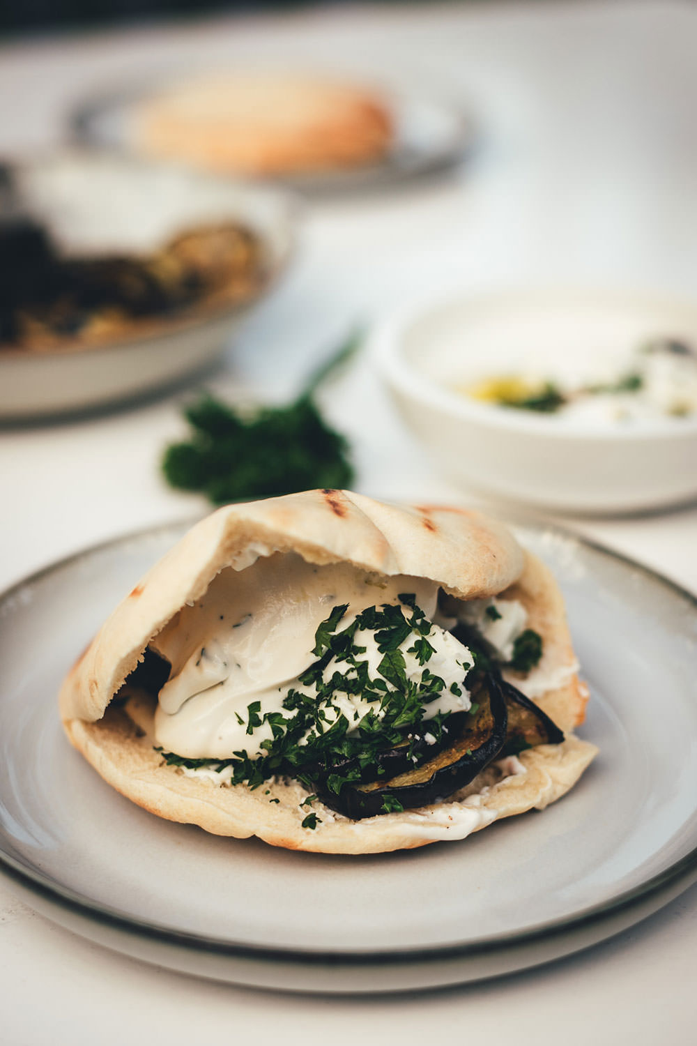 Auberginen-Pita vom Grill - moey&amp;#39;s kitchen foodblog