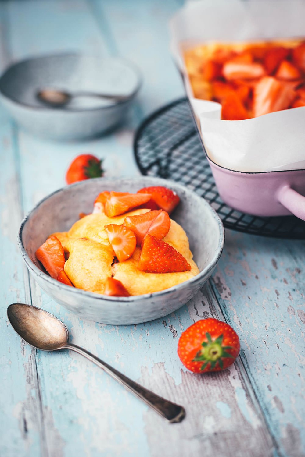 Luftiger Quark-Auflauf mit Erdbeeren - moey&amp;#39;s kitchen foodblog