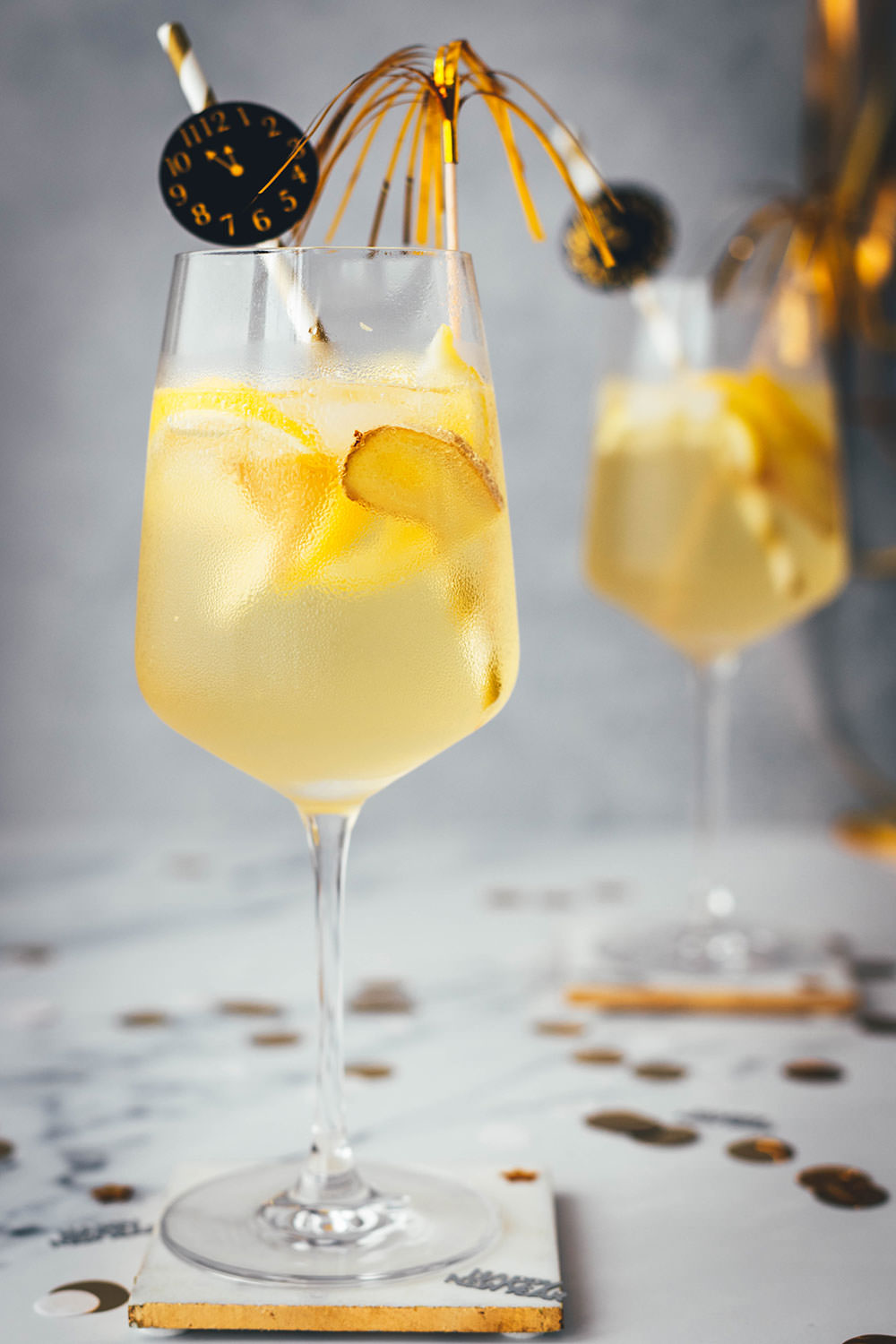 Sparkling Ginger Lemon Mocktail | moeyskitchen.com