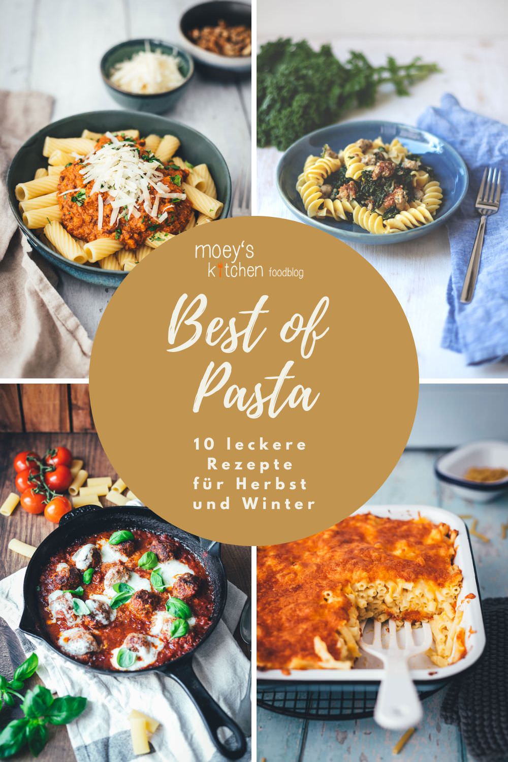 Best of Pasta – leckere Pasta-Rezepte | meine Rezeptsammlunmg für den Herbst und Winter | moeyskitchen.com