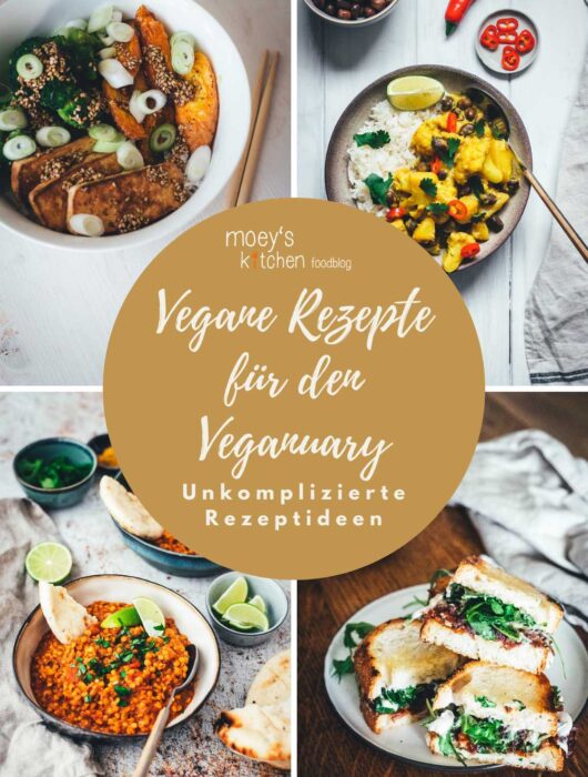 Pünktlich zum Jahresanfang entscheiden sich immer mehr Menschen dafür im ersten Monat des Jahres vegan zu leben. Gerade nach den Festgelagen zu Weihnachten, nach Braten, Gans, Fondue und Raclette ist es ein passender Vorsatz im neuen Jahr auf all das zu verzichten. Aus "vegan" und "January" wird einfach der Veganuary. Die Kampagne wurde vor 10 Jahren erstmals gestartet und soll vor allem den Einstieg in eine pflanzenbasierte Ernährungsweise erleichtern. Und natürlich findet ihr bei mir auch einige leckere vegane Rezeptideen ohne tierische Produkte. Hier in dieser Rezeptsammlung habe ich sie euch zusammengestellt | moeyskitchen.com