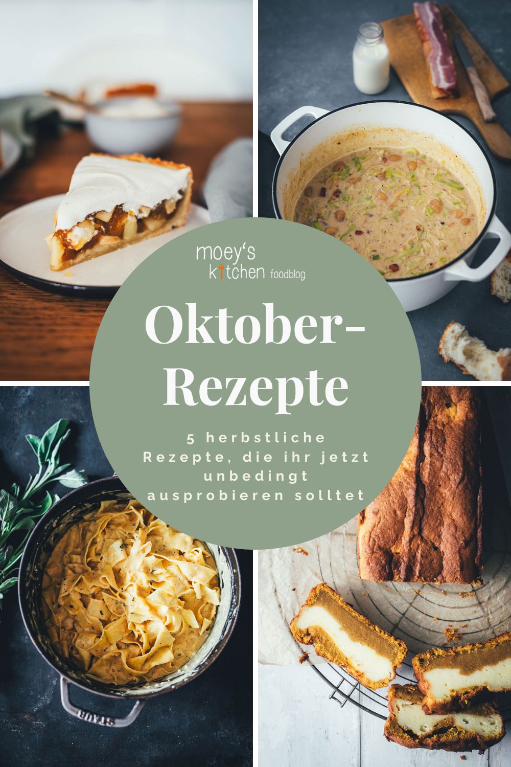 Collage Oktober-Rezepte – Diese 5 Rezepte solltet ihr im Oktober unbedingt ausprobieren | moeyskitchen.com